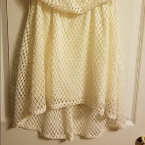 White Lace High-Low Dress